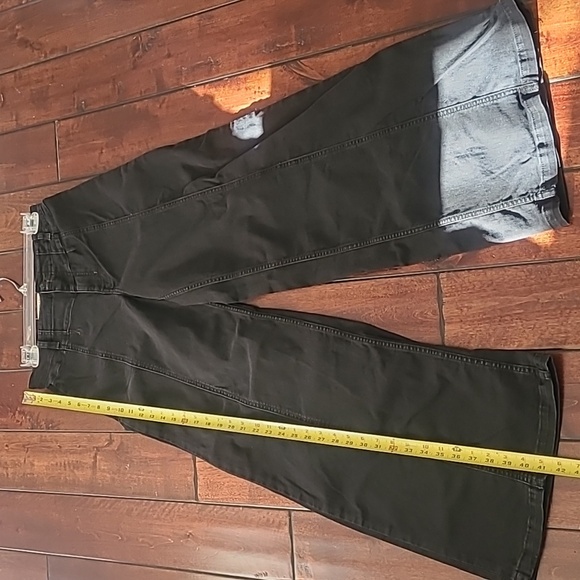 We The Free Distressed Black Wide Leg Jeans Size 29 - Picture 6 of 10